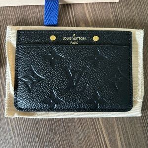 Louis Vuitton Black Empreinte Leather Monogram Card Holder